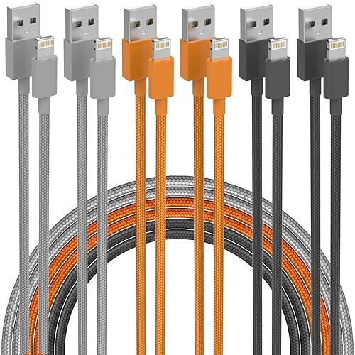 iPhone Charger Lightning Cable [Apple MFi Certified] Long Nylon Braided USB Fast Charging Phone Charger Cord for iPhone 14 Pro/13 mini/13/12/11 Pro…