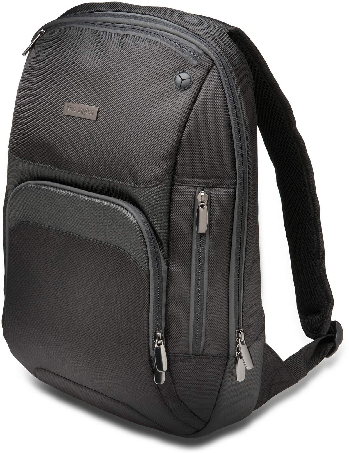 Kensington Triple Trek Slim Laptop Backpack for MacBooks, Chromebooks, Tablets & Ultrabooks up to 13-Inch-14-Inch (K62591AM), Black, 11.4" W x 15.55"