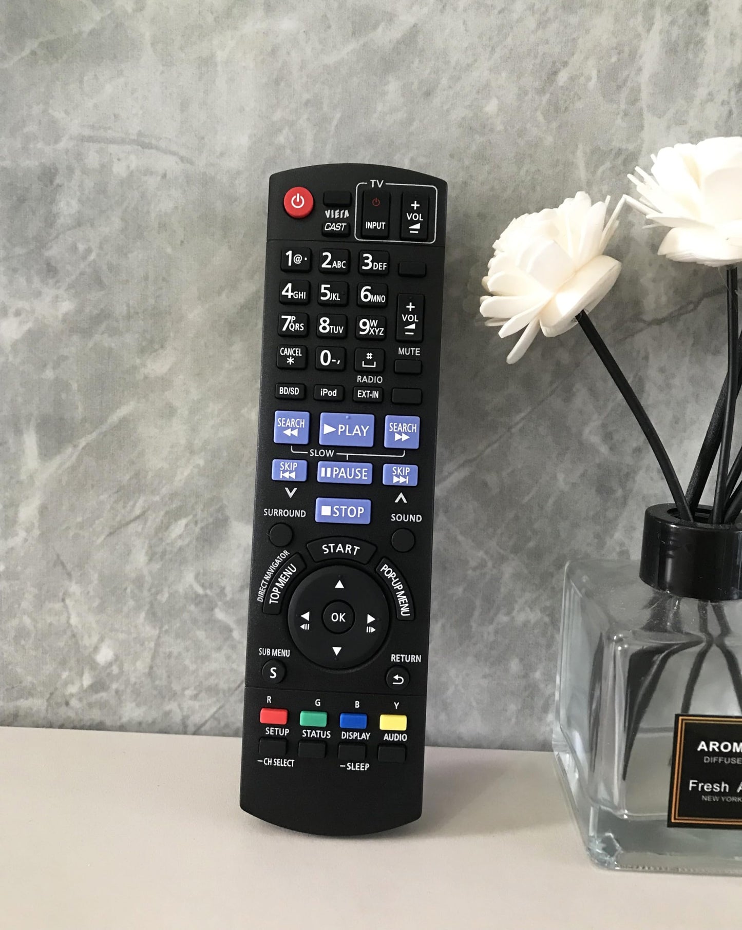 Replacement Remote Control for Panasonic N2QAKB000072 SA-BT200 SC-BT203 SC-BT300 SC-BT303 Blu-Ray Home Theater Systems