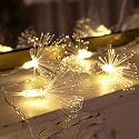 YOLIGHT 33FT 80 LED Fiber Optic Fairy String Lights Christmas Tree Light Battery Powered for Wedding, Christmas Tree, Garden, Patio, Party Decoration
