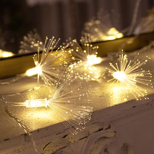 YOLIGHT 33FT 80 LED Fiber Optic Fairy String Lights Christmas Tree Light Battery Powered for Wedding, Christmas Tree, Garden, Patio, Party Decoration