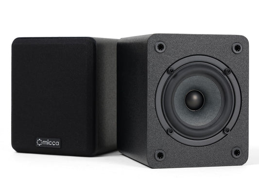 Micca COVO-S 2-Way Passive Bookshelf Speakers, Amplifier Required, Not for Turntable, 3-Inch Woofer, 0.75-Inch Tweeter, Wall Mountable, Pair, Black
