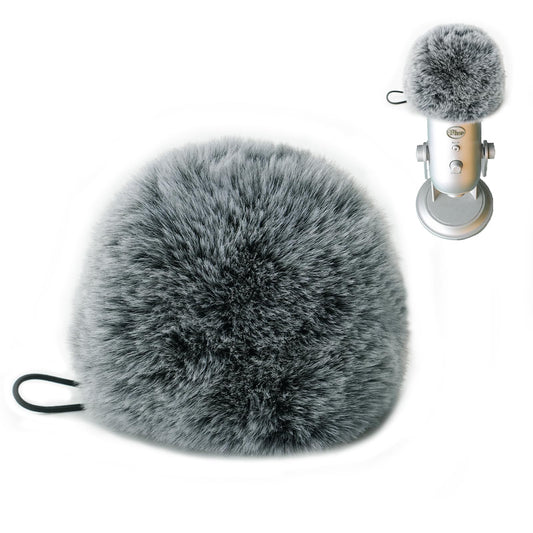 FONDFRAMORY Pop Filter for Blue Yeti Microphone, Mic Cover Furry Microphone Windscreen Compatible with Blue Yeti, Wind Muff Sound Insulation
