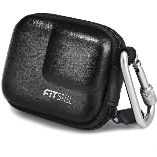 FiTSTILL Black PU Mini Carrying Case for Go Pro Hero 13 Black,Hard Shell Travel Storage Case for Hero 12/11/10/9/8/7/(2018)/6/5 DJI Osmo