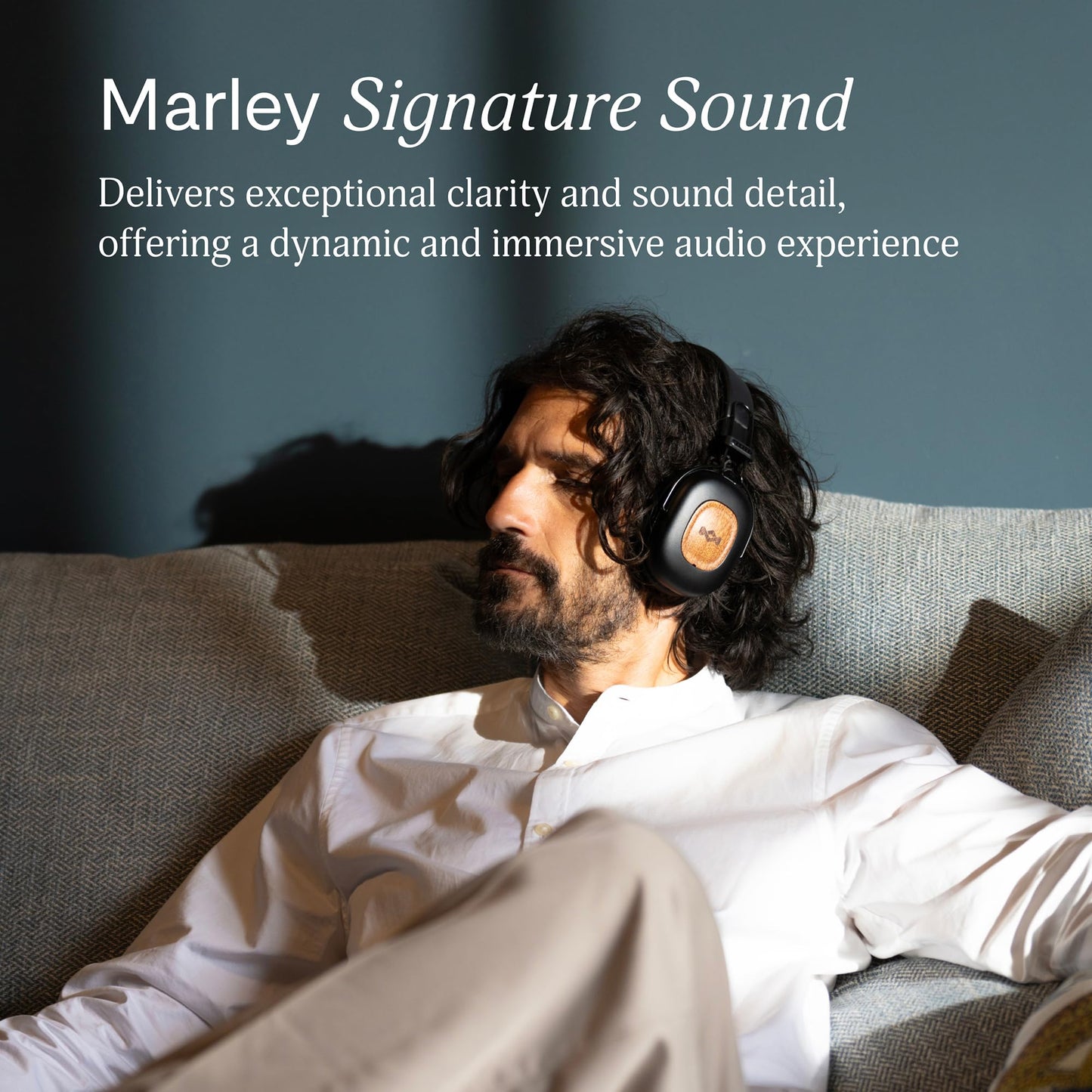 House of Marley Positive Vibration Rebel Wireless ANC Headphones - Over Ear Bluetooth Earphones with Adaptive Noise Cancelling, 130 H Playtime, IPX5…