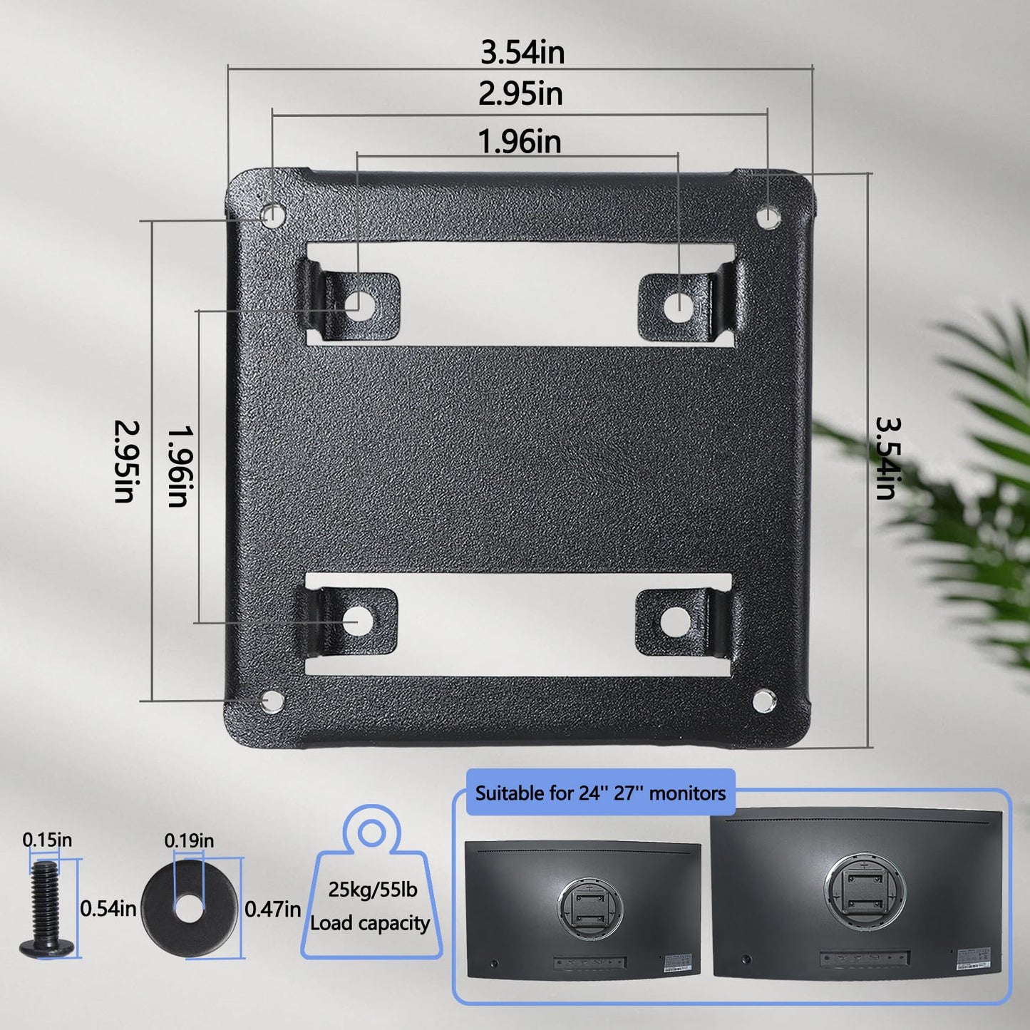 CFG70 Vesa Mount Compatible with Samsung CFG70 CFG73 24in 27in Curved Monitor for LC24FG70FQNXZA, LC27FG70FQNXZA, LC24FG73FQNXZA, LC27FG73FQNXZA
