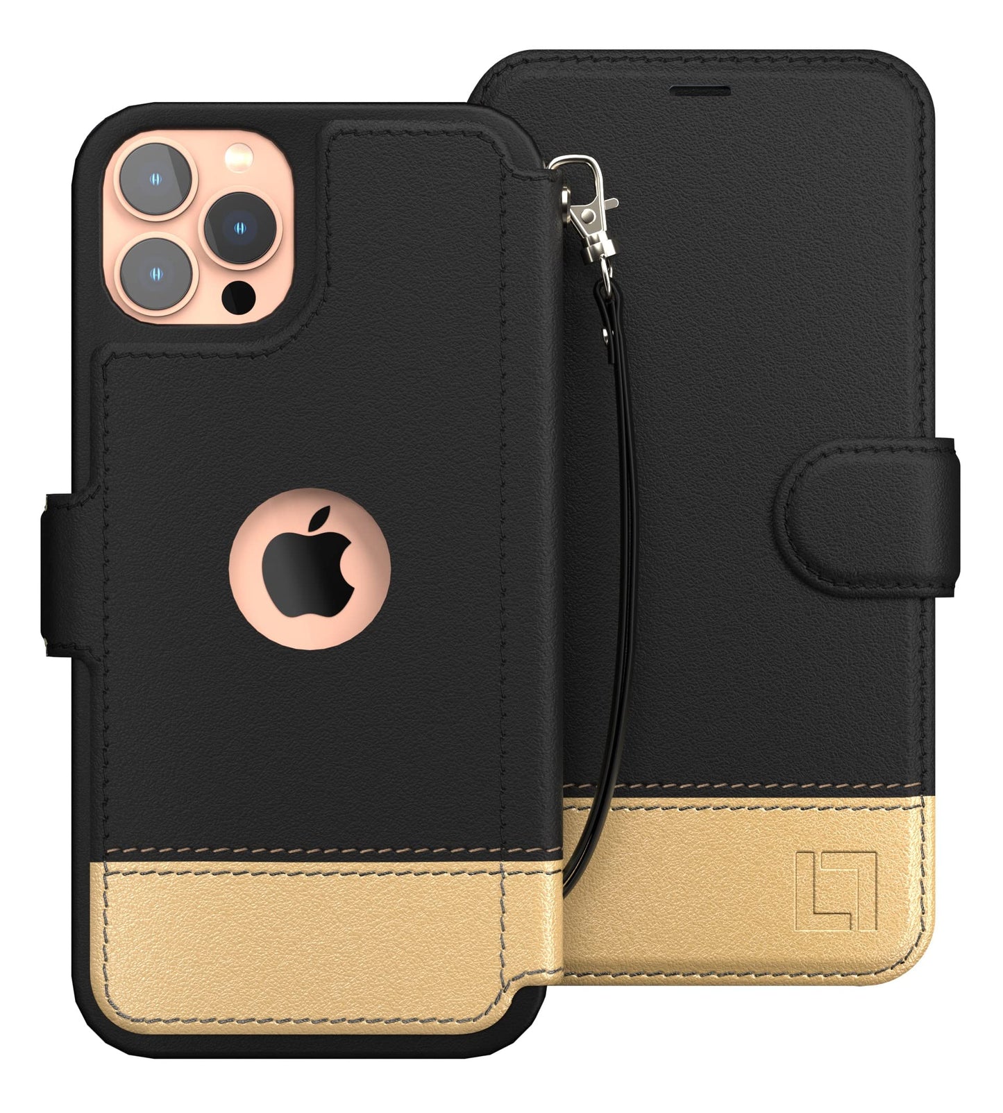 Compatible With iPhone 12 Wallet case for Women & Men - 12 Pro case with Card Holder [Slim and Durable] Faux Leather - Flip Cell Phone case, Folio