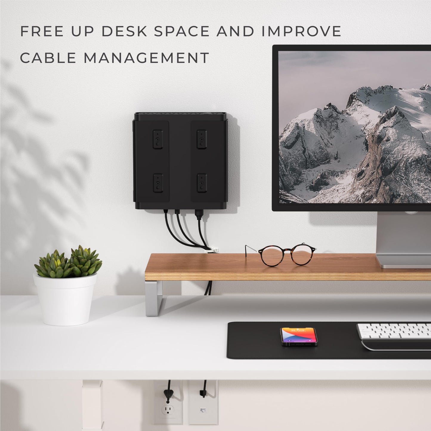 HumanCentric Dual VESA Sleeve Compatible with HP Z2 G9 Mini PC, VESA Mount Between a Monitor Arm and a Monitor, Under Desk or on a Wall, Z2 G9 Mini PC