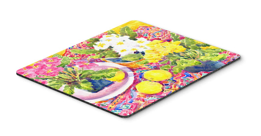 Caroline's Treasures 6062MP Flower - Primroses Mouse Pad, Hot Pad or Trivet for Home Office Gaming Working Computers Laptop Mouse Mat,Washable Large