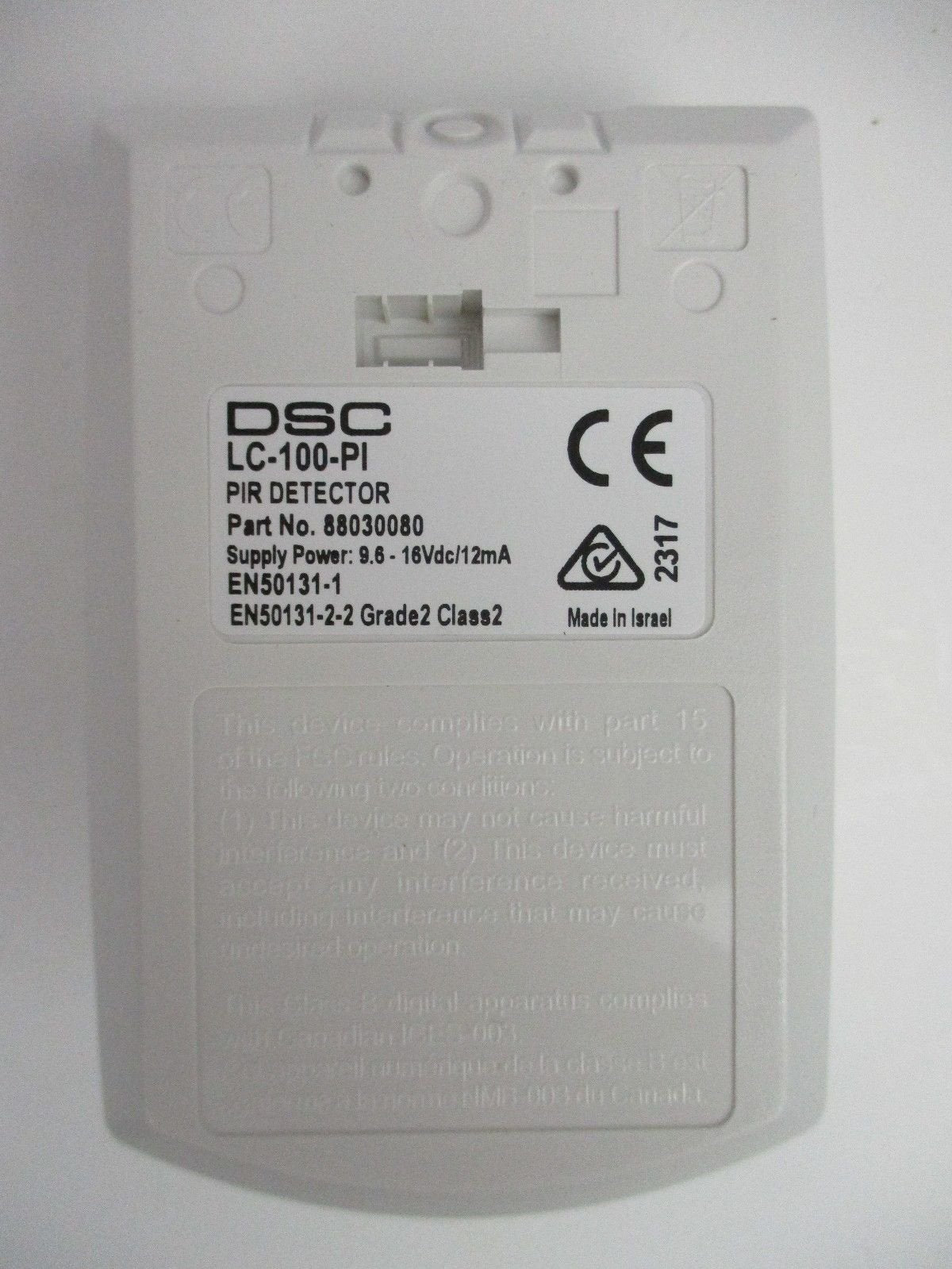 TYCO SAFETY PRODUCTS DSC LC100PI DIGITAL PIR DETECTOR WITH PET IMMUNITY,