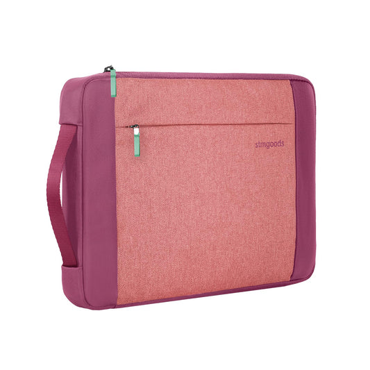 STM Kin Laptop Sleeve - Slim & Lightweight, Fleece-Lined Interior, 4mm EVA Shock Absorption, Zippered Storage Pocket, Retractable Handle, Stylish