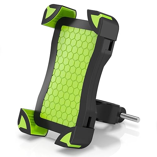ARTIX Bicycle Mount Phone Holder for Bike, Cradle Stand Features 360 Rotation Capability and Universal Clamp for iPhone/Android/Samsung/Nexus (Green)