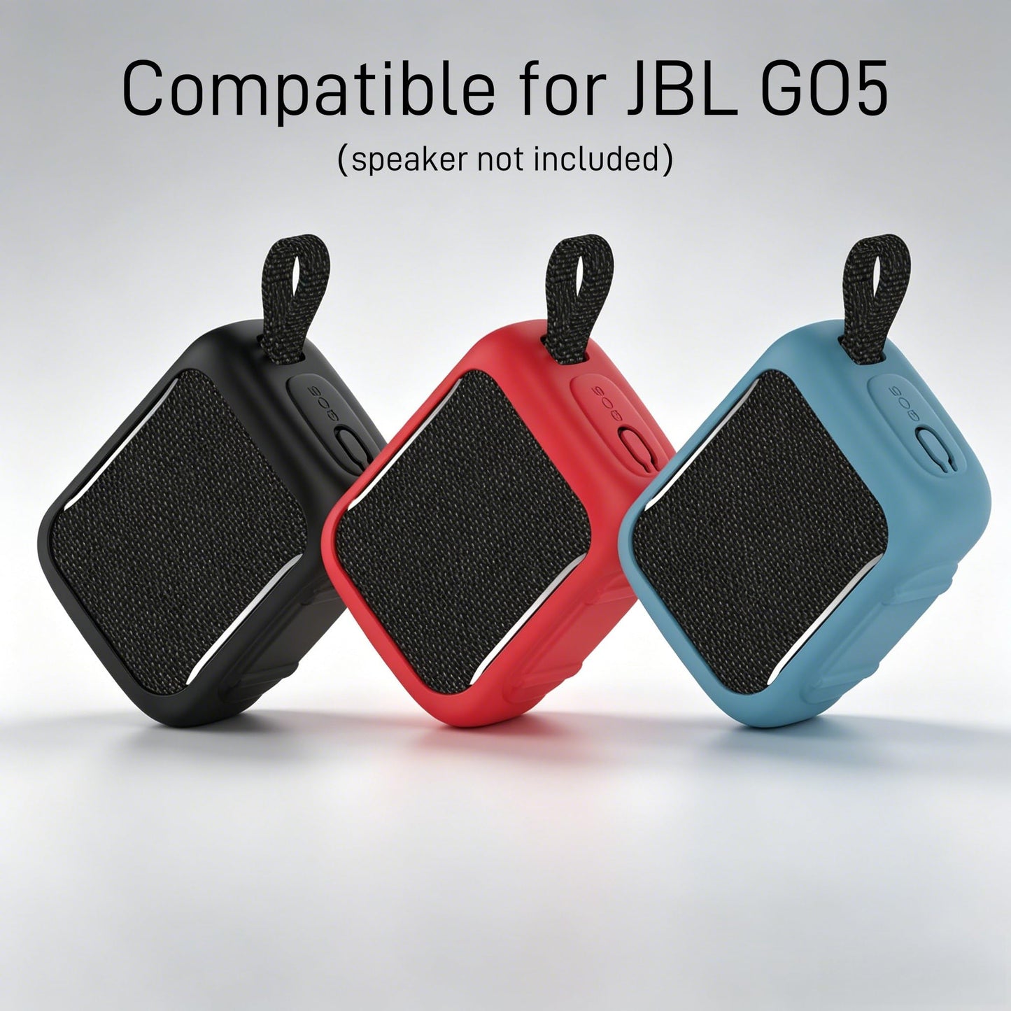 BLIKEJIN Silicone Protective Cover for JBL GO5 Portable Bluetooth Speaker, Full Wrap Anti-Scratch Shockproof Soft Sleeve Skin Dustproof All-Inclusive
