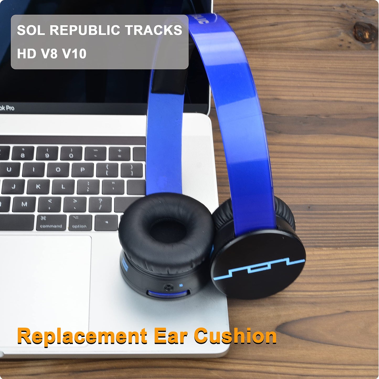 HD V8 V10 V12 defean Replacement Ear Pads Ear Cushion Cover Compatible with Sol Republic Tracks HD V8 V10 V12 On-Ear Wired Headphone, Softer