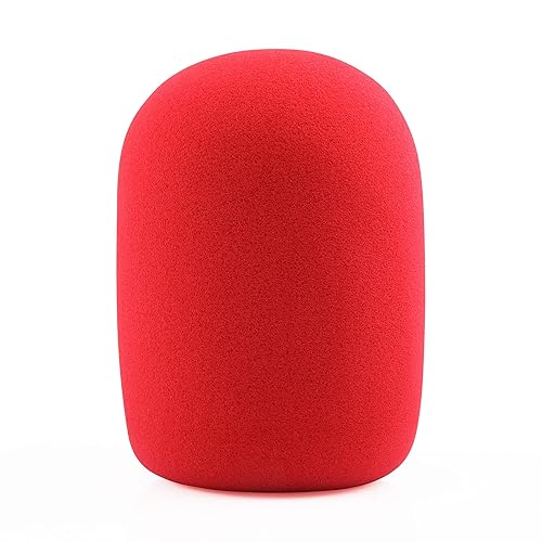 LEFXMOPHY Re20 Pop Filter for Electro-Voice RE20 / RE27/ RE320 Microphone, Red WS-PL2 Windscreen Replacment for EV RE-20 / RE-27 / RE-320 Mic Foam