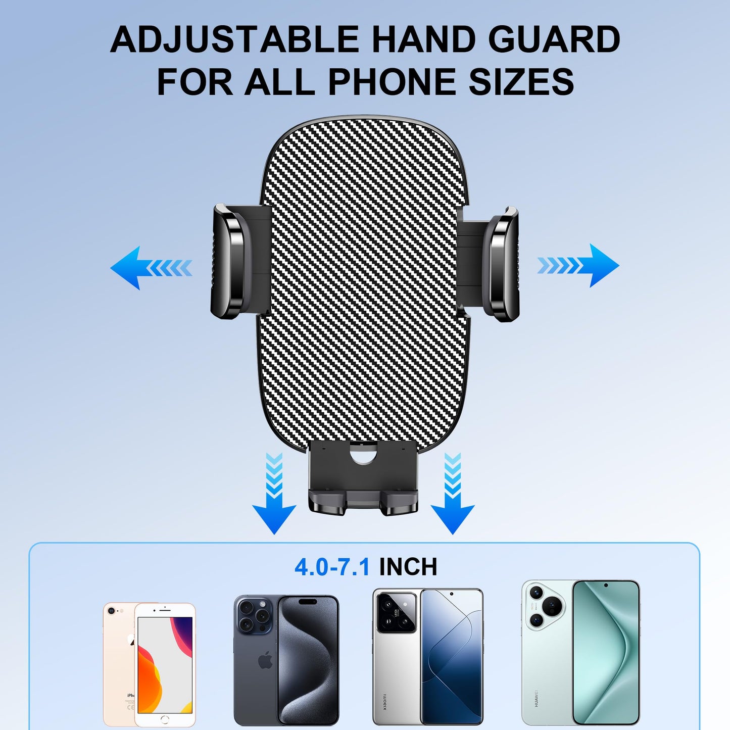 GUWEZ Phone Holder Car Mount for iPhone [Powerful Suction] Phone Mount for Car Dashboard Windshield Air Vent Universal Accessories [Thick Cases