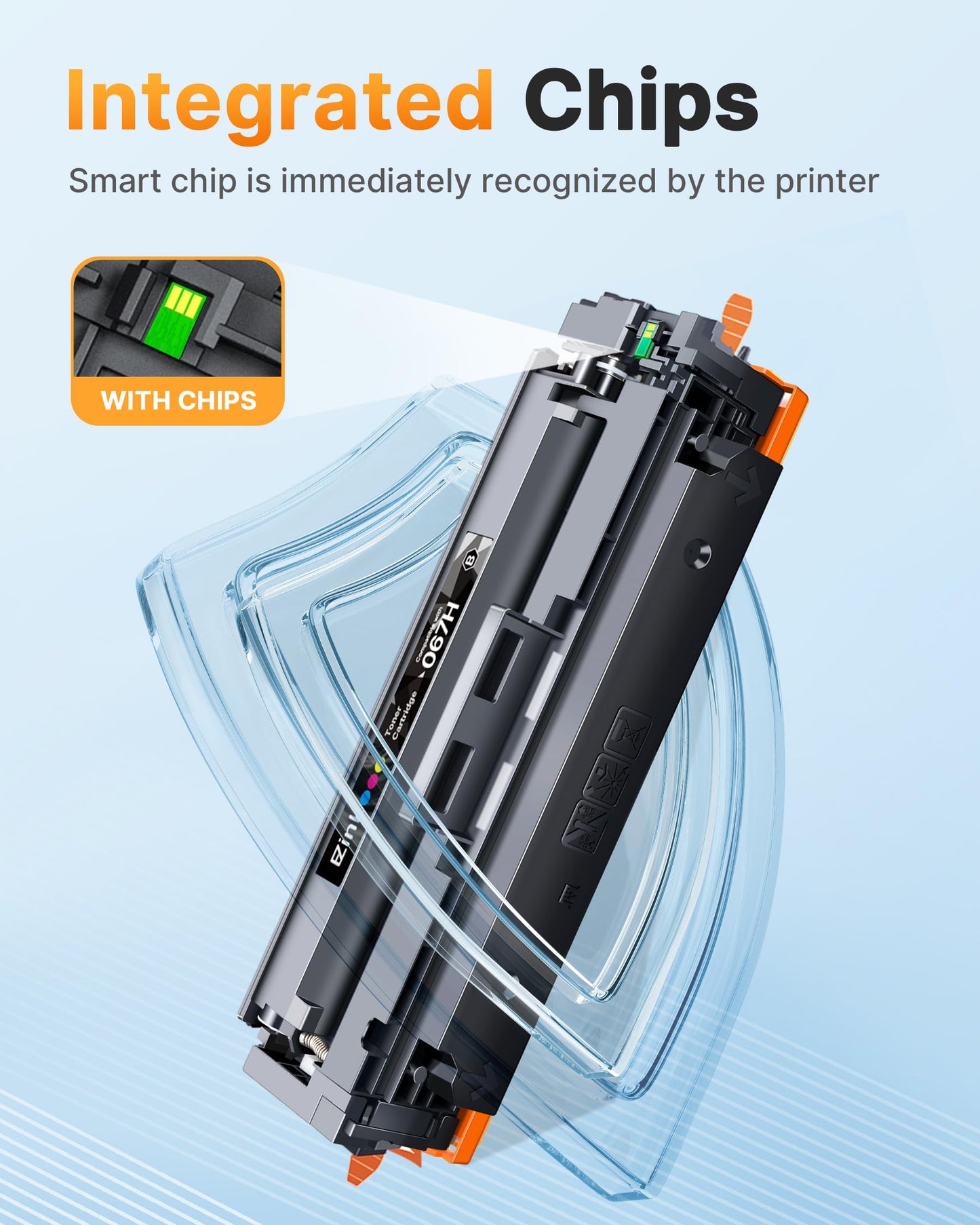 E-Z Ink 067H 067 Toner Cartridge with Chip Compatible for Canon 067H Toner Cartridge Set High Yield Cartridge 067 for Canon imageCLASS MF656Cdw