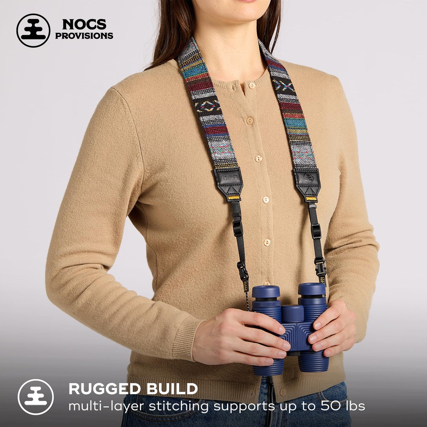 Nocs Provisions NocLoc Woven Tapestry Strap, Binocular & Camera Carry Accessory for All?Day Comfort Hold - Cosmic