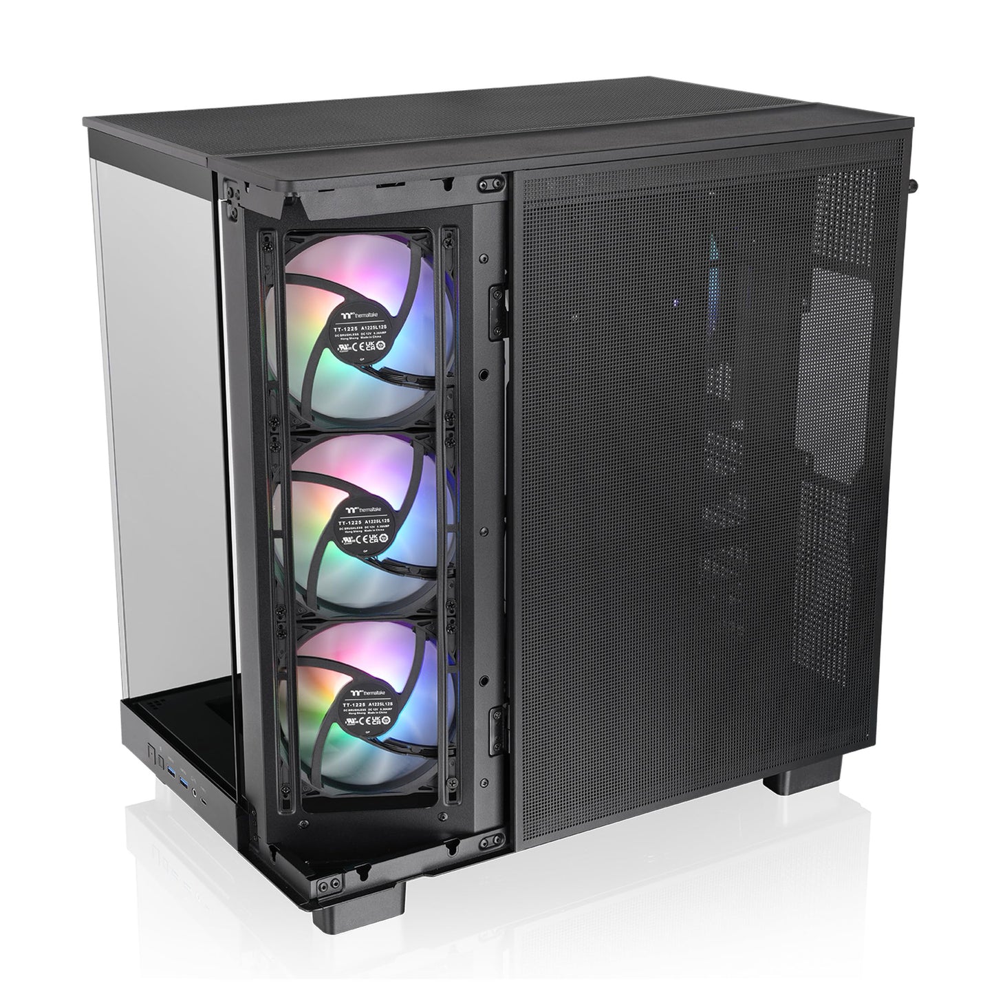 Thermaltake View 380 XL TG ARGB; 4x120mm ARGB Lite Fans Included; 360mm Radiator Support; 420mm GPU Clearance; Hidden Connector Support; Dual Chamber;