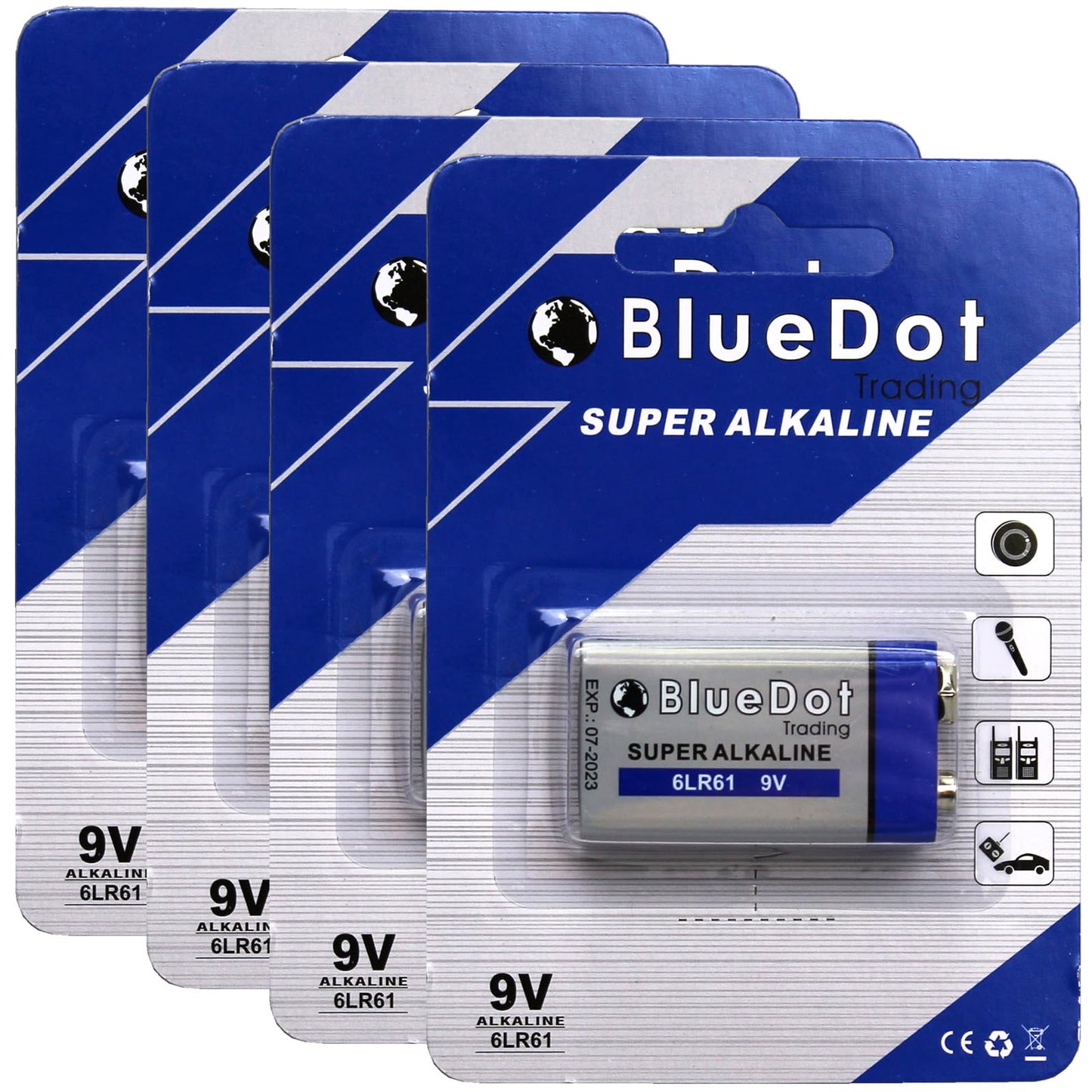 BlueDot Trading Heavy Duty 9 Volt Alkaline Batteries for Smoke and Carbon Monoxide Detectors, Security Devices and Fire Alarms, (Packaging May Vary)…