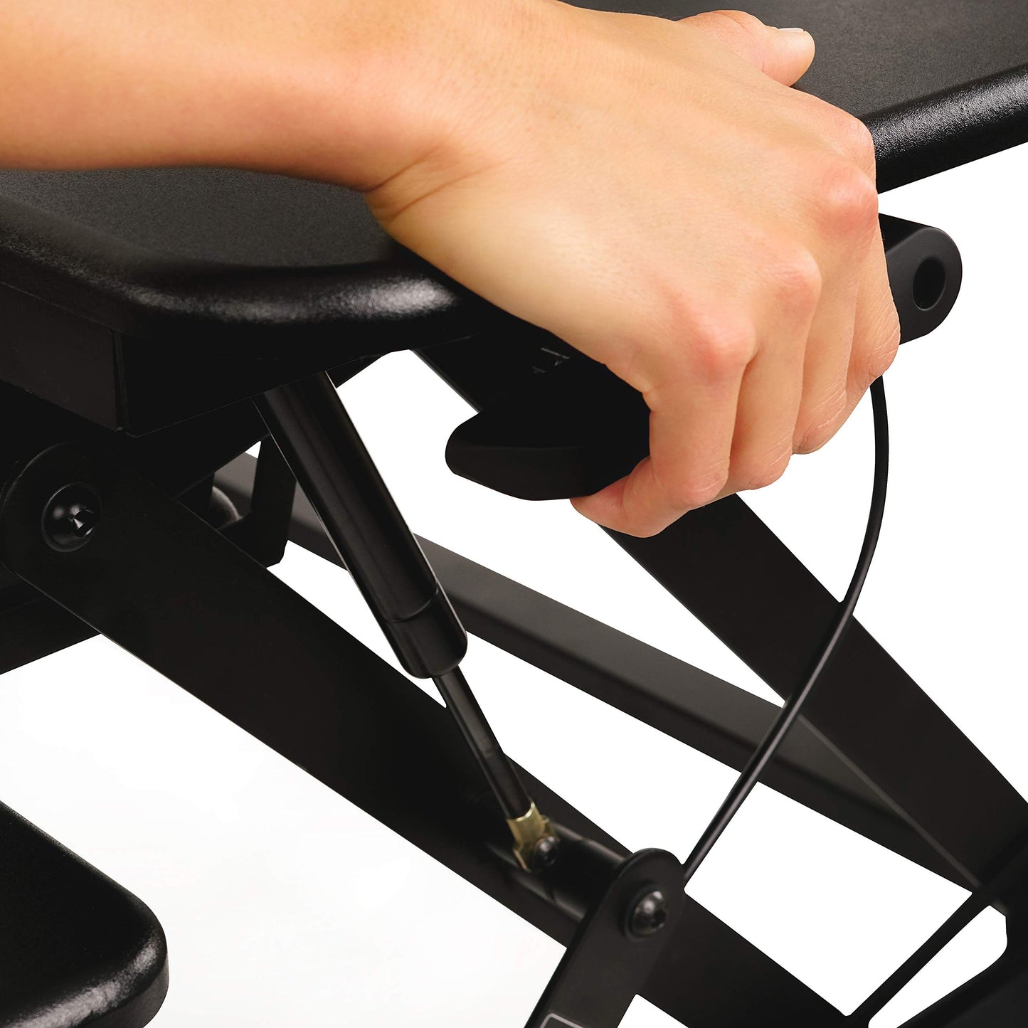 ZooVaa Standing Desk Converter 35 Inches - Height Adjustable Sit Stand Up Desk Riser fits Dual Monitors, Laptop Stand, Desktop Computer Station