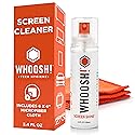 WHOOSH! Screen Shine Go XL - 3.4 fl oz with Microfiber Cloth - Powerful Streak-Free Screen Cleaner Spray and Wipe for MacBook, Laptop, Car, Eyeglasses
