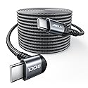 JSAUX USB C to USB C Cable 10FT, 100W Right Angle Fast Charging Cord for iPhone Air/iPhone 17/iPhone 17 Pro Max, Nintendo Switch 2, Steam Deck, ROG
