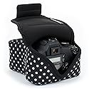 USA Gear Camera Sleeve (Medium) for Compact SLRs Compatible with Canon EOS R100 Nikon Z30 Sony ZV-E10, and more - Padded Neoprene DSLR Case