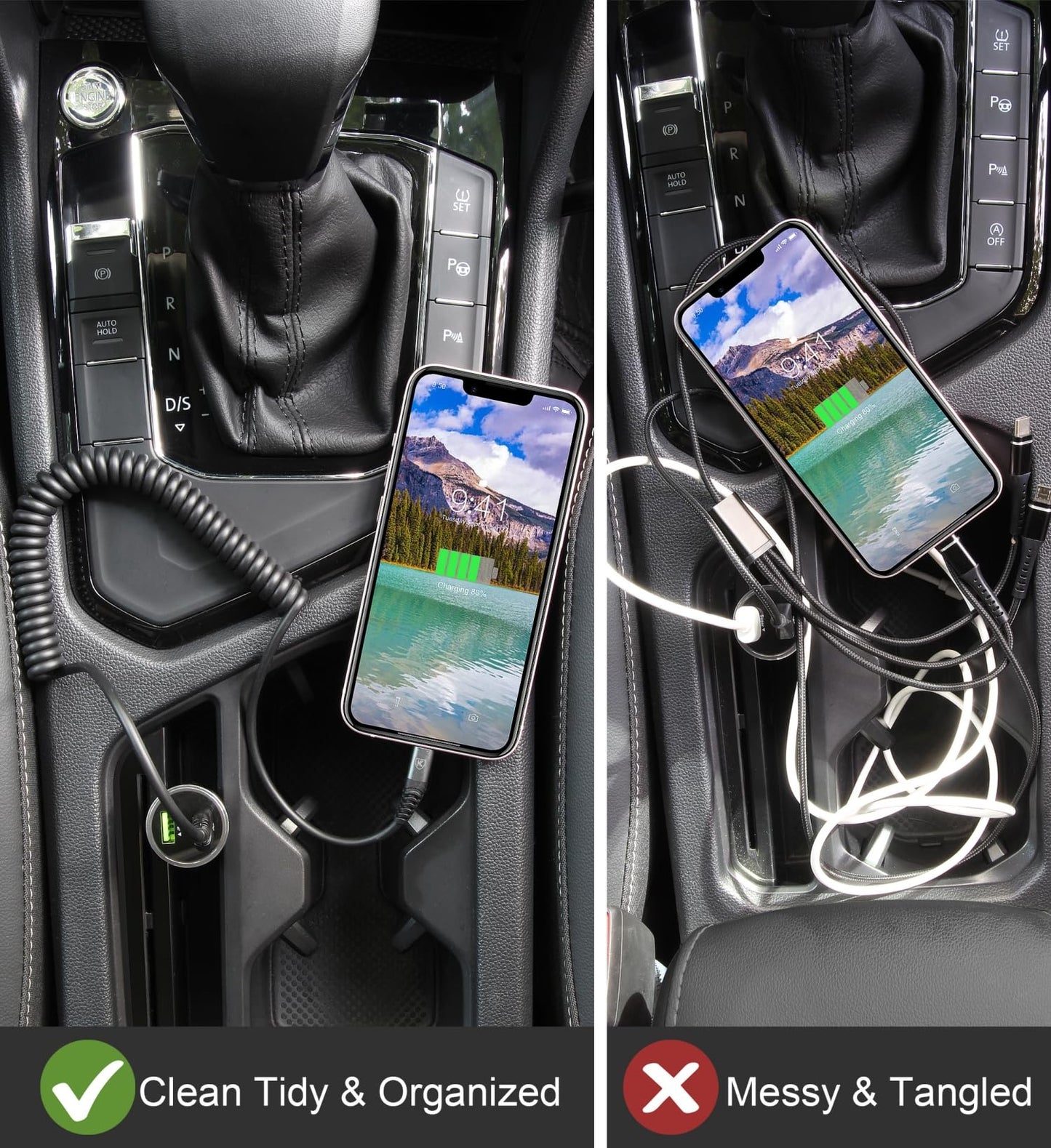 Coiled Lightning Cable, iPhone Charger Cable 3FT for Car, 2 Pack [Apple MFi Certified] 3 Feet Lightning Cord Compatible with iPhone14/13/12/11 Pro…