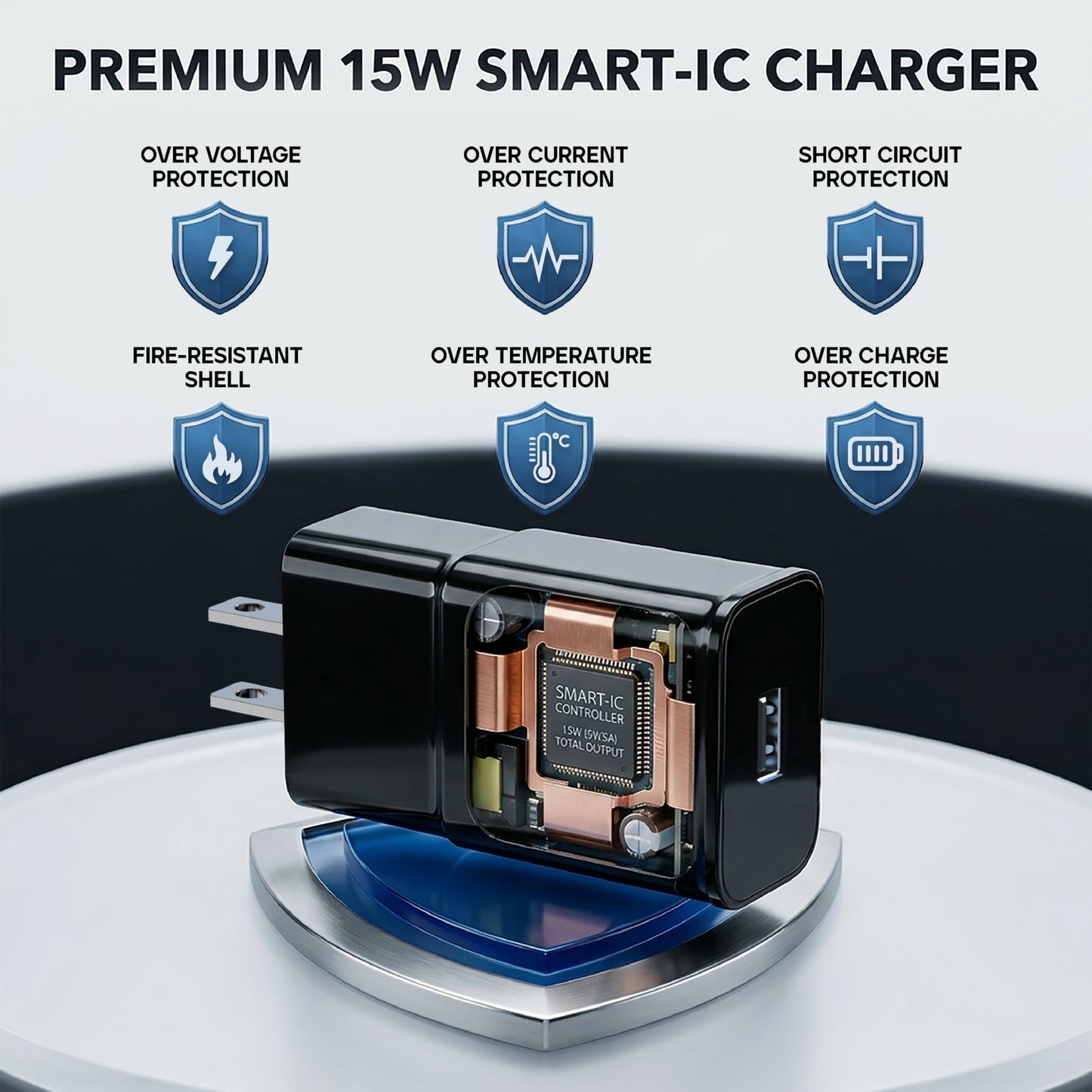 Fast Charging Block for Samsung Android USB Wall Charger Plug Adapter Compatible with Samsung Galaxy S24/ S23 S22/ S21/ S20/ S10/ S10e/ S9 Plus/ S8