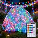 HAHOME 99ft Green Rope Lights for Outside, 300 LED String Lights Outdoor Waterproof Plug in with Remote Control, 18 Colors Changing Party Lights