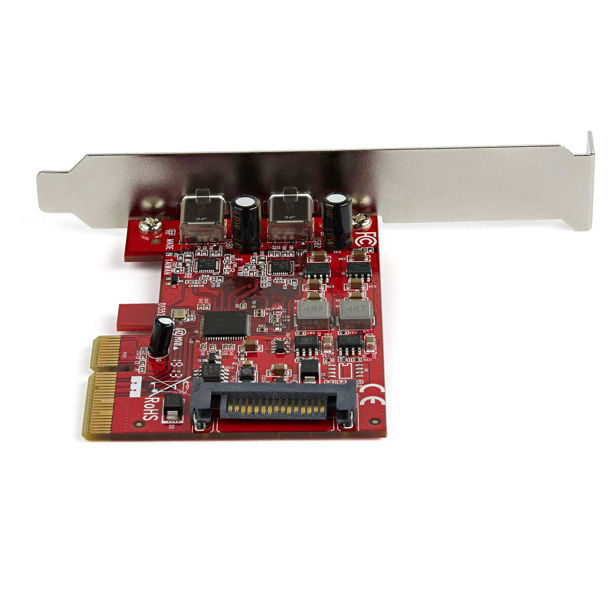 StarTech 2-Port USB 10Gbps PCIe Card, TAA, Data Only (PEXUSB312C3)