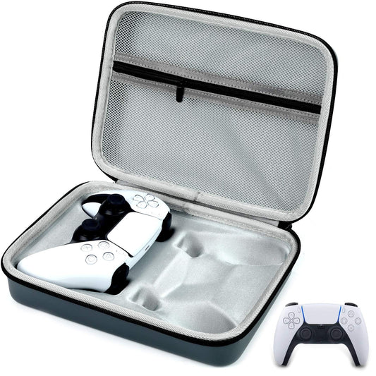 AJKTHGE PS5 / PS4 Controller Case, Dual Gaming Controller Protective Hard Shell, PS5 Two Controllers Travel Carrying Bag with Room for Cable Cord