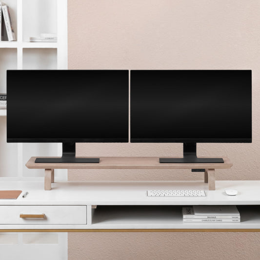 Anji Mountain Monitor Stand - Desktop Organizer & Laptop Riser, Ergonomic Monitor Riser, Space-Saving Monitor Stand for Desk, Durable Construction