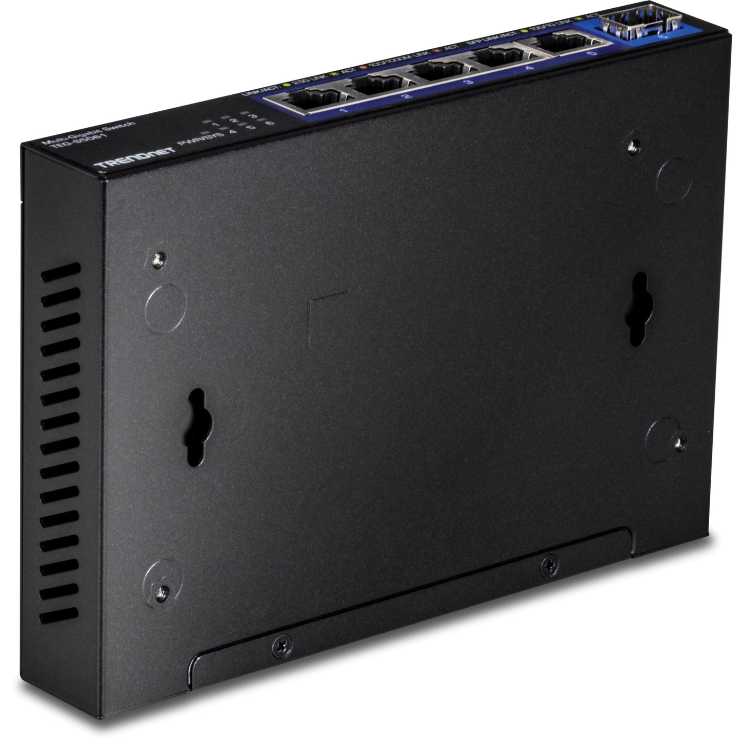 TRENDnet 6-Port Unmanaged 2.5G Switch with 10G SFP+Port, TEG-S5061, 5 x 2.5GBASE-T Ports, 45Gbps SwitchingCapacity, Fanless, Wall Mountable, (Renewed)