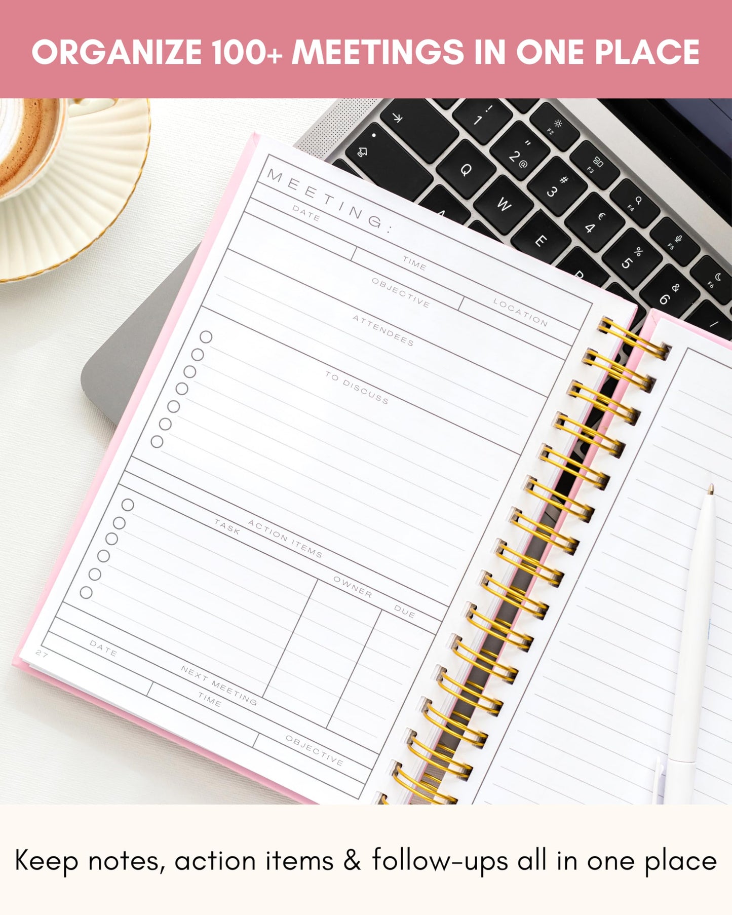 Lamare Meeting Notebook for Work Organization-Work Notebook for Note Taking