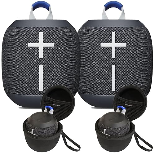 Ultimate Ears WONDERBOOM 4 Wireless Portable Waterproof Bluetooth Speaker, 2-Pack | Bigger, Bassy-er 360 Degree Sound, Outdoor Boost, Podcast Mode |