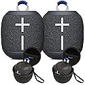Ultimate Ears WONDERBOOM 4 Wireless Portable Waterproof Bluetooth Speaker, 2-Pack | Bigger, Bassy-er 360 Degree Sound, Outdoor Boost, Podcast Mode |