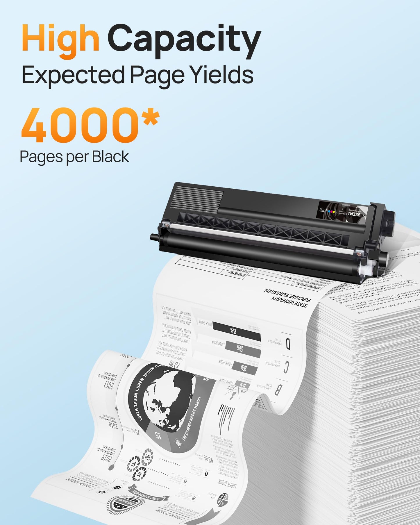 E-Z Ink Compatible TN336 Replacement for Brother TN336 Toner Cartridges