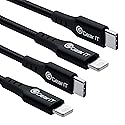 GEARit 2-Pack Lightning to USB-C Cable, 6ft [Mfi Certified] Nylon Braided Fast Charging Cable for iPhone 12/12 Pro/12 Pro Max/11/11 Pro/11 Pro Max/12…