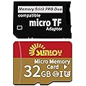 PSP Memory Stick Adapter with 32GB Micro SD Card, Micro SD/SDHC/SDXC to Memory Stick PRO Duo MagicGate Card Compatible with PlayStation Portable