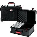 Gator Cases Molded Flight Case to Hold Up to (15) Wired Microphones with TSA Approved Locking Latch and Cable Storage; (GTSA-MIC15)