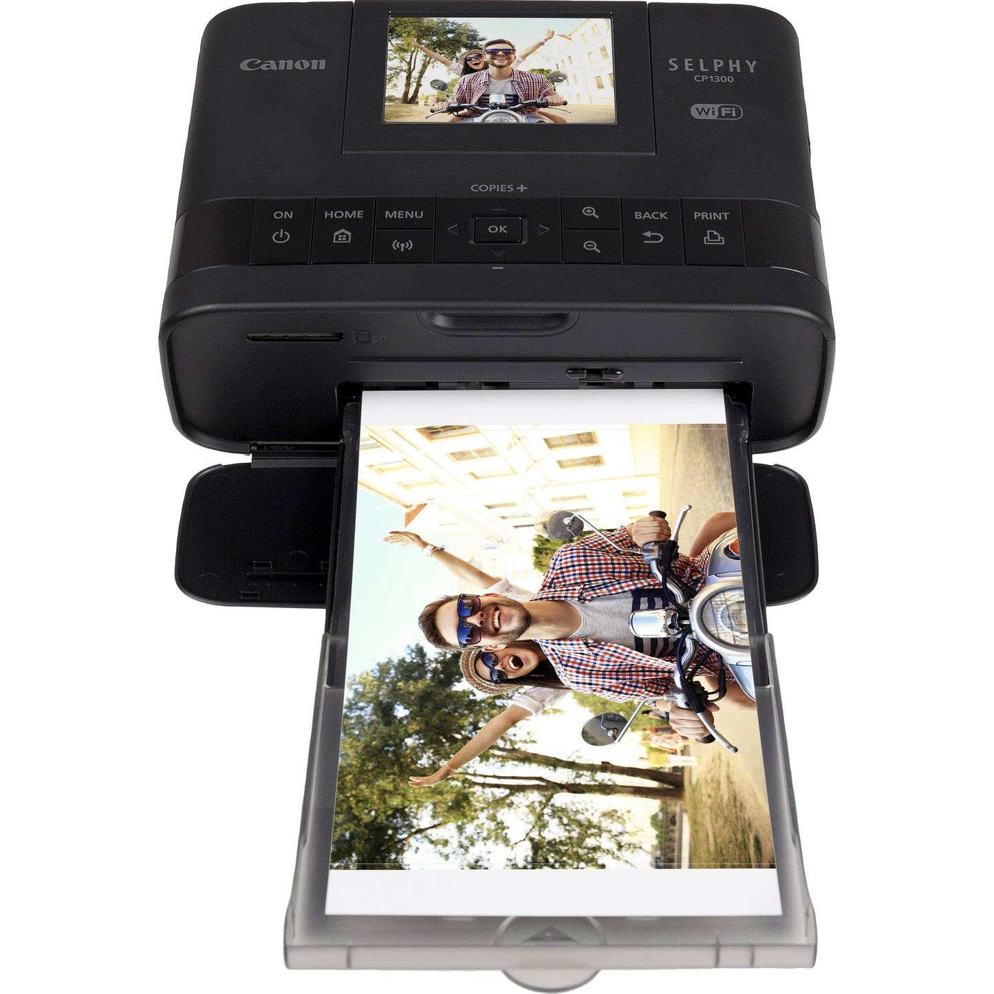 Canon SELPHY CP1300 Compact Photo Printer Black + 2X KP-108IN Color Ink & Paper Set 216 Sheets Value Bundle with USB Cable + More Accessories Kit