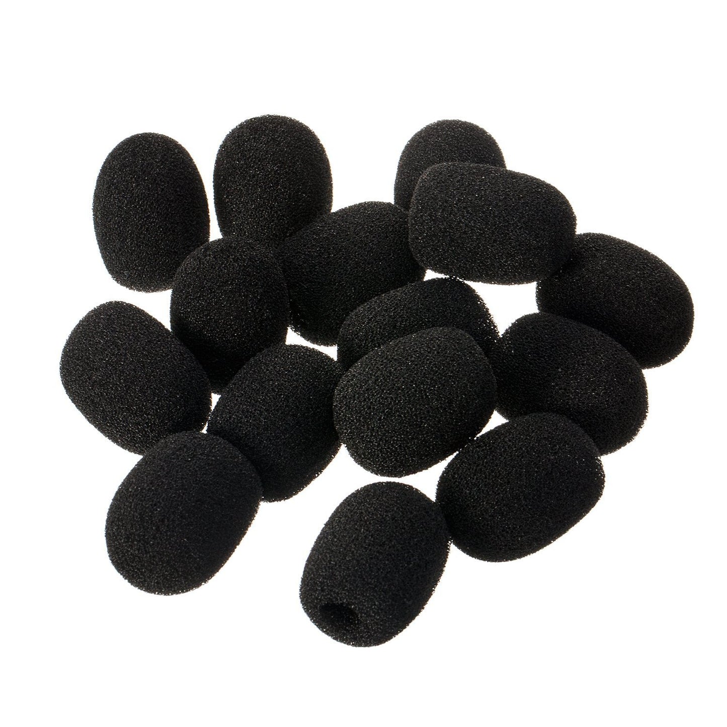Eboot 15 Pack Mini Microphone Covers Foam Windscreen Lapel Headset Mic Foam Cover Protection for Small Lapel and Lavalier Microphones (Black)