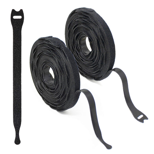 Wrap-It Storage Self-Gripping Cable Ties, 8-inch, 100-Pack (Black) - Cord Ties, Cord Wraps, Cable Straps, Wire Ties, Wire Organizer for Cord