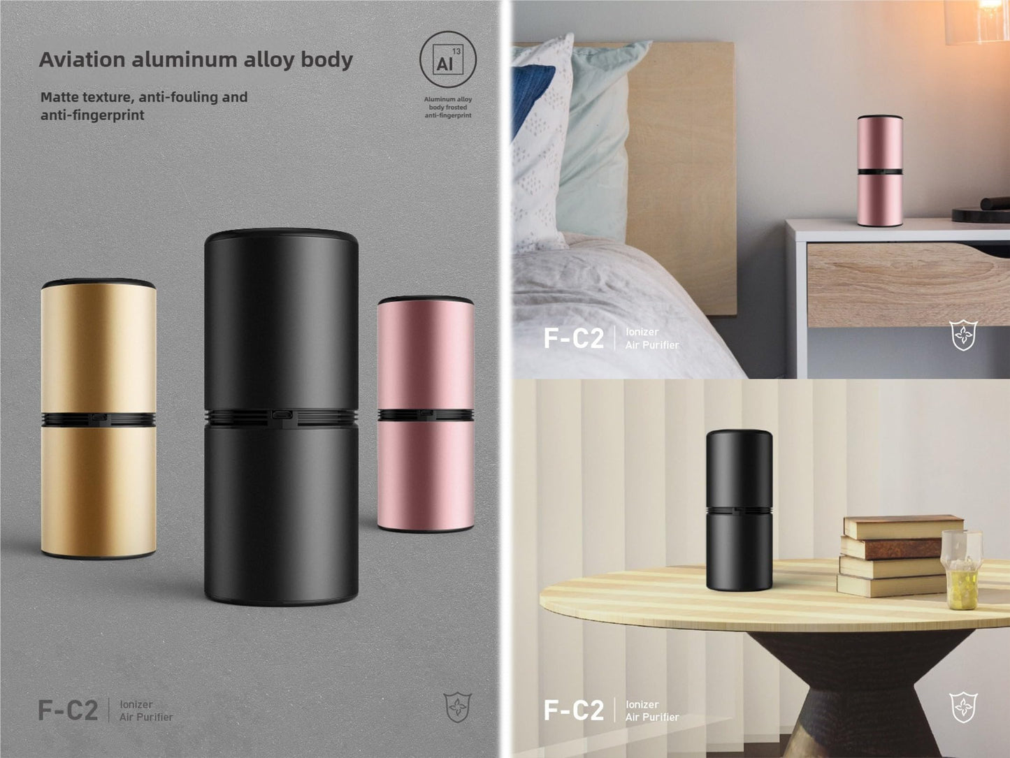 lonic Air Purifiers for Home, Portable Air Purifier and Car Air Purifier, Mini Air Purifier with Ionic Air Purifier Technology, for Car or Small Room
