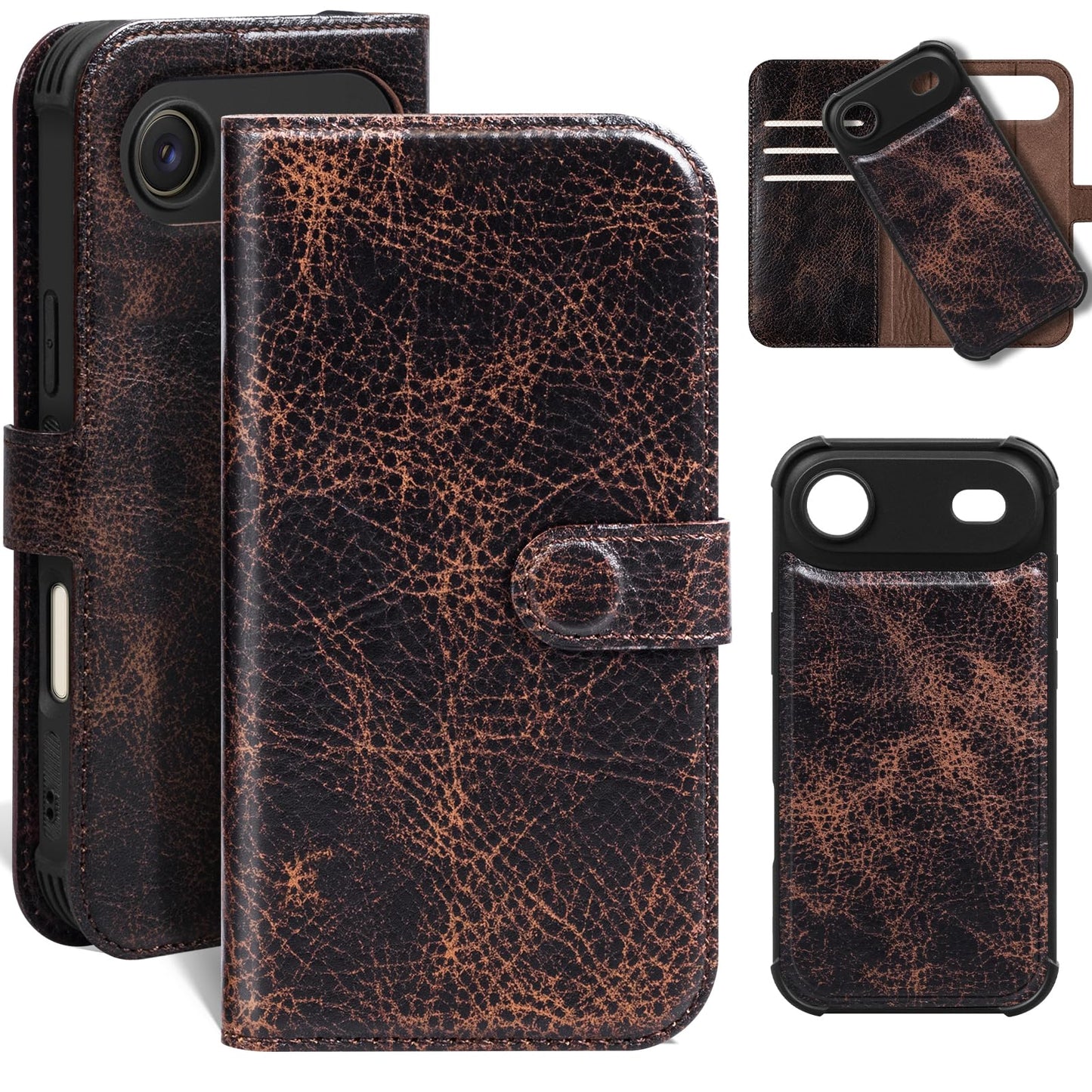 RMAWRAD Leather Case Compatible with iPhone 17 Air Wallet 6.5"