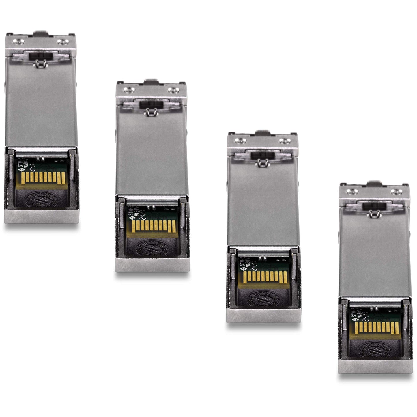 TRENDnet SFP Single-Mode LC Module 4-Pack, TEG-MGBS10/4, For Single Mode Fiber, Distances up to 10km(6.2 Miles), Gigabit SFP, Supports Up to 1.25Gbps