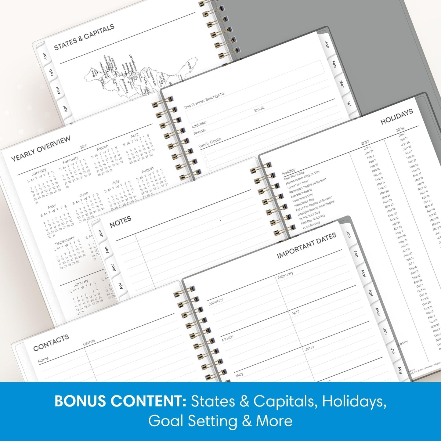 Blue Sky 2027 Weekly & Monthly Planner Calendar, 5"x8", Sophie