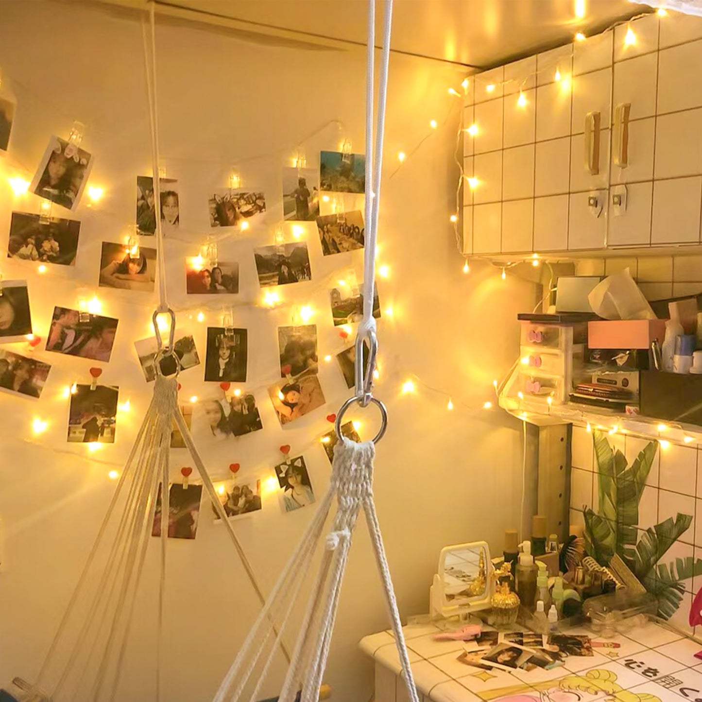 MYGOTO String Lights Indoor Bedroom, 33FT 100 LED Fairy String Lights Outdoor Waterproof, 8 Modes Memory Twinkle Christmas Light Plug in for Classroom